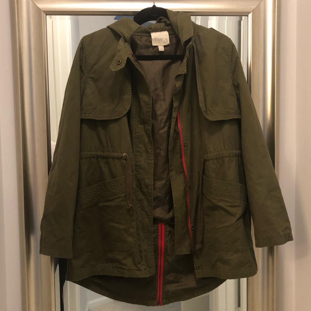 •Olive + Oak• Olive Green Light Weight Jacket